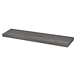 Storemax Wandschap zwevende plank (4,5 x 25 x 120 cm, Grijs, Belastbaarheid: 25 kg)
