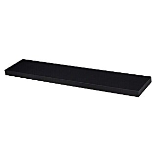 Storemax Wandschap zwevende plank (4,5 x 25 x 120 cm, Zwart, Belastbaarheid: 25 kg)