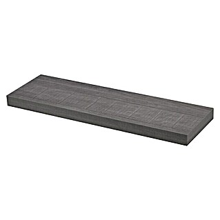 Storemax Wandschap zwevende plank (80 x 25 x 4,5 cm, Grijs, Belastbaarheid: 25 kg)