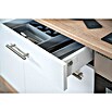 Respekta Küchenzeile KB220ESW (Breite: 220 cm, Mit Elektrogeräten, Weiß)
