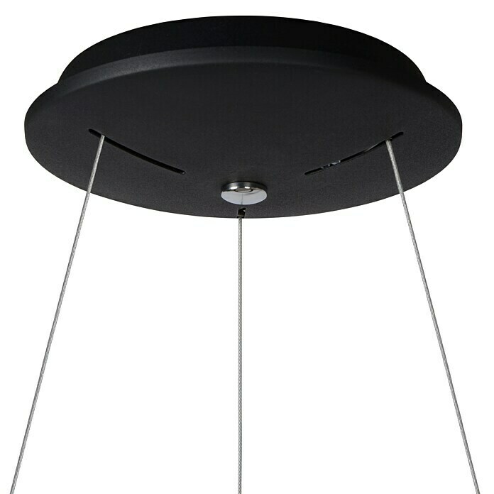 Lucide Pendelleuchte rund Talowe Led (39 W, Ø x H: 60 x 142 cm, Schwarz) | BAUHAUS