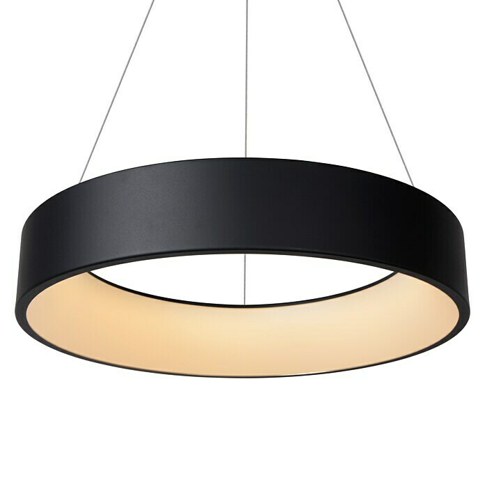 Lucide Pendelleuchte rund Talowe Led (39 W, Ø x H: 60 x 142 cm, Schwarz) | BAUHAUS