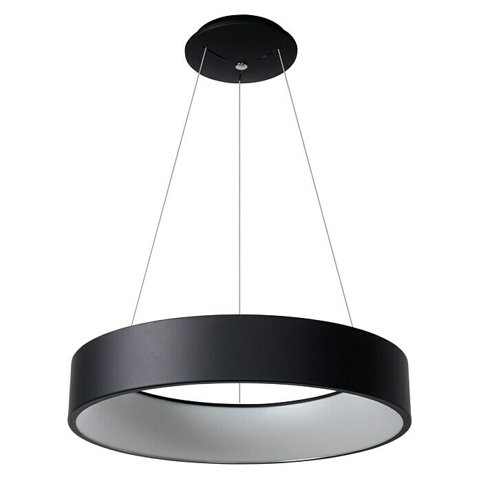 Lucide Pendelleuchte rund Talowe Led (39 W, Ø x H: 60 x 142 cm, Schwarz) | BAUHAUS