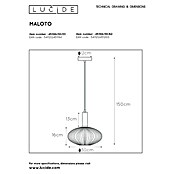 Lucide Pendelleuchte Maloto (40 W, Amber, E27) | BAUHAUS