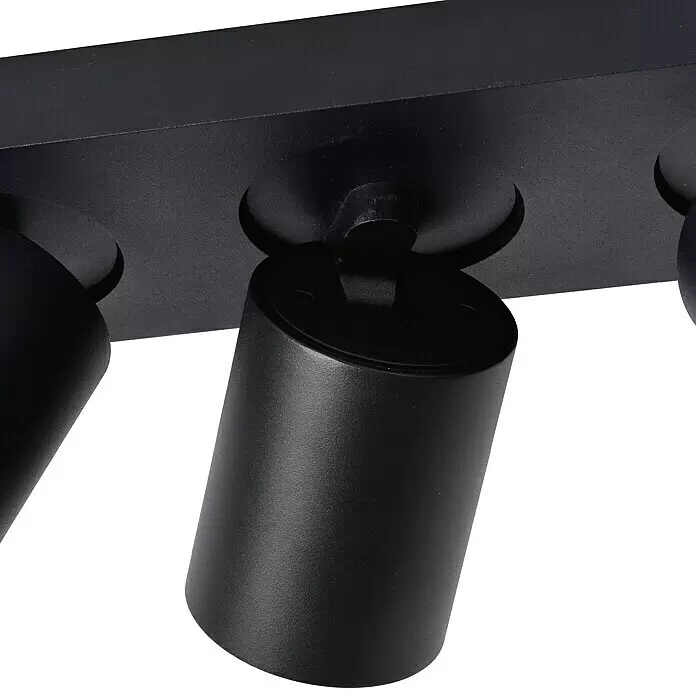 Lucide Deckenstrahler Nigel - 15 W, L x B x H: 30 x 10 x 11,5 cm, Schwarz, GU10 - Detailaufnahme