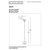 Lucide LED-Stehleuchte Gilly (5 W, Höhe: 153 cm, Schwarz, Warmweiß) | BAUHAUS