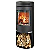 Aduro Kaminofen 1-4 (6 kW, Raumheizvermögen: 334 m³, Mit Holzfach, Schwarz)