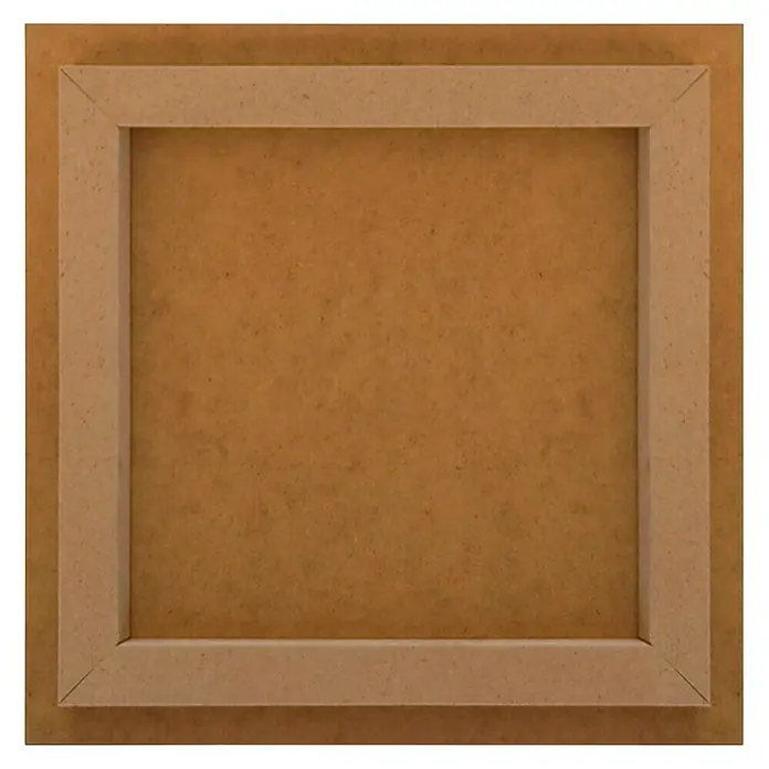 Reinders Decopanel - Twinkle Twinkle little Star, B x H: 30 x 30 cm - Nahaufnahme einer unfertigen quadratischen Leinwand mit Holzrahmen, ideal für künstlerische Projekte und individuelle Gestaltungen.