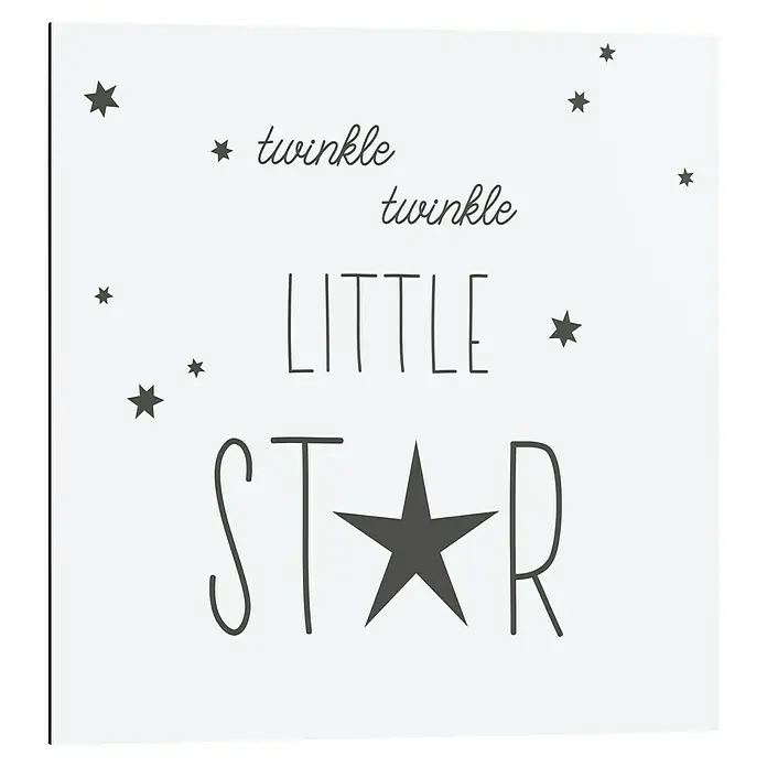 Reinders Decopanel - Twinkle Twinkle little Star, B x H: 30 x 30 cm - Detailaufnahme eines Wandbildes "Twinkle Twinkle Little Star" mit Sternen, ideal als Dekoration für ein Kinderzimmer.