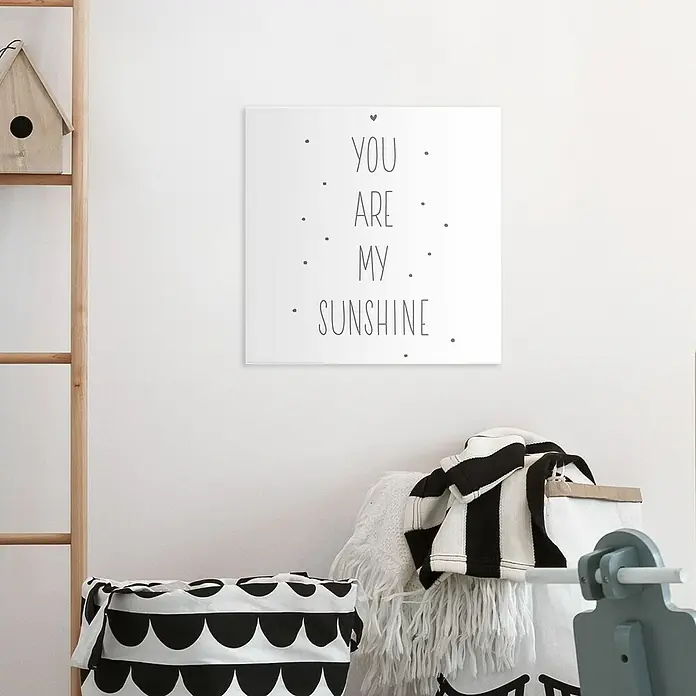 Reinders Decopanel - You are my Sunshine, B x H: 30 x 30 cm - Das Wandbild mit dem Spruch "You are my Sunshine" hängt in einem Kinderzimmer und sorgt für eine liebevolle Atmosphäre.
