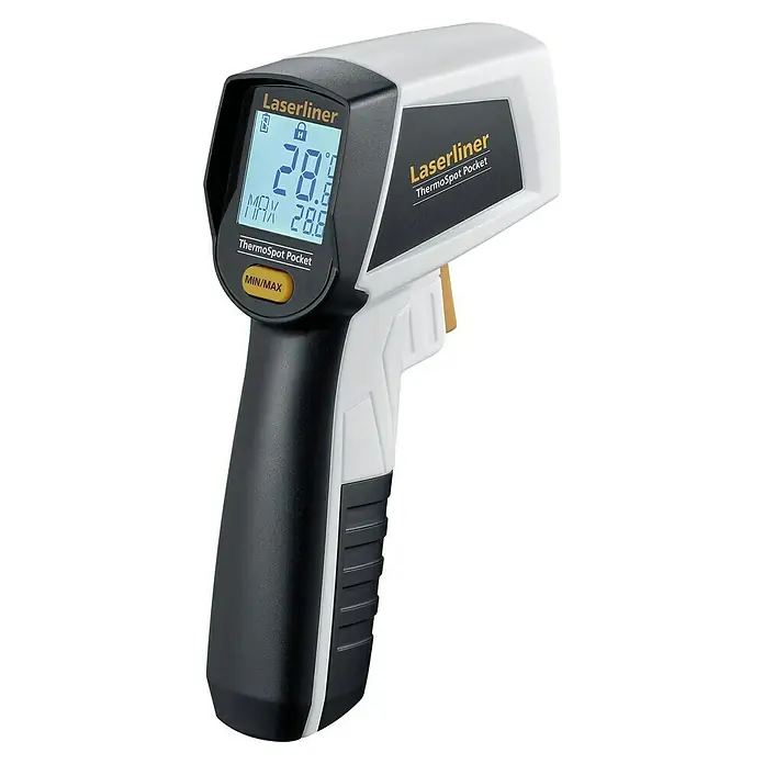 Laserliner Temperaturmessgerät ThermoSpot Pocket - -40 °C - 400 °C - Laserliner ThermoSpot Pocket Infrarot-Thermometer zur berührungslosen Temperaturmessung mit großem Messbereich und einfacher Bedienung.