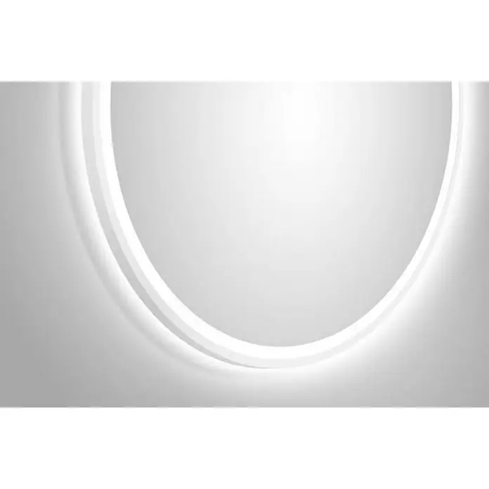 DSK Lichtspiegel Desire - Durchmesser: 55 cm, Weiß, Leuchtmittel - Helles, modernes Design mit einem U-förmigen LED-Licht, das eine elegante und minimalistische Ästhetik für jeden Raum bietet.