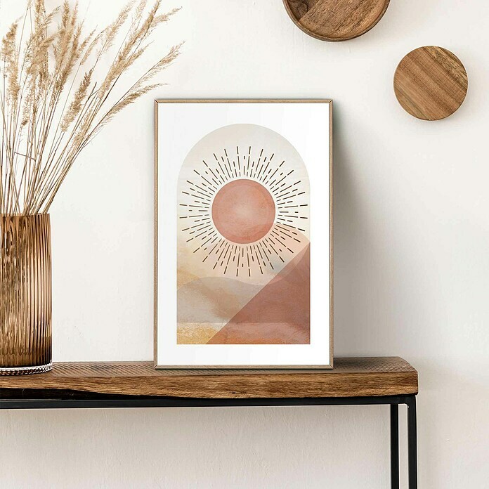 Reinders Bild Slim Frame Wood (Abstract Sun, B x H: 20 x 30 cm) | BAUHAUS