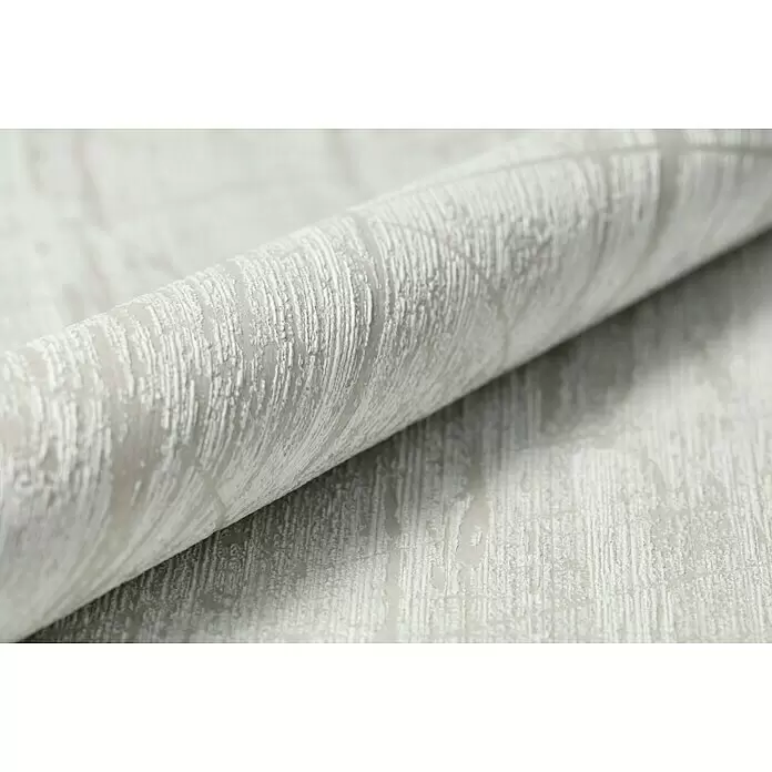 Rasch Vliestapete Vintage Lack - Hellgrau, Uni, 10,05 x 0,53 m - Detailaufnahme