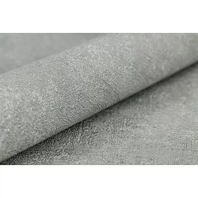 Rasch Vliestapete - Dunkelgrau, Uni, 10,05 x 0,53 m, Schimmernd - Detailaufnahme