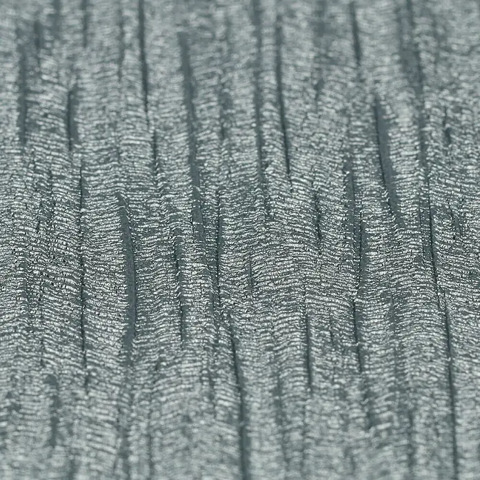 Rasch Berlin Vliestapete - Dunkelgrau, Uni, 10,05 x 0,53 m - Detailaufnahme eines strukturierten, grauen Stoffes mit vertikalen Linien, der eine elegante und moderne Textur aufweist. Perfekt für Möbelbezüge oder Vorhänge.