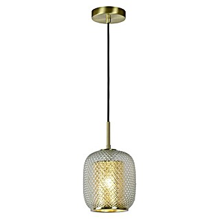 Lucide Pendelleuchte Agatha (40 W, L x B x H: 18 x 18 x 163 cm, Messing, Gold, E27)