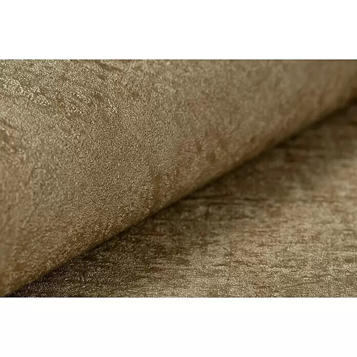 Rasch Factory 4 Vliestapete - Gold/Braun, Uni, 10,05 x 0,53 m - Detailaufnahme