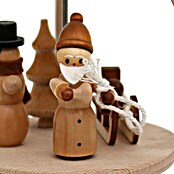 Teelichthalter Tischpyramide Winterfiguren (B x H: 24 x 35 cm, Natur, Holz) | BAUHAUS