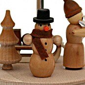 Teelichthalter Tischpyramide Winterfiguren (B x H: 24 x 35 cm, Natur, Holz) | BAUHAUS