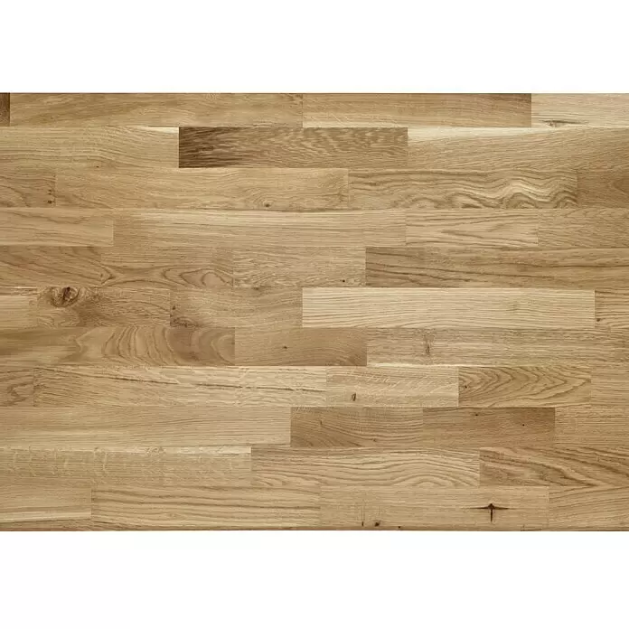 Tablero de mesa - Roble, 120 x 80 x 2,6 cm - Suelo de madera clara con vetas naturales.