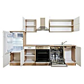 Respekta Composición de cocina (Ancho: 280 cm, Con dispositivos eléctricos, Blanco)