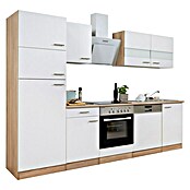 Respekta Composición de cocina (Ancho: 280 cm, Con dispositivos eléctricos, Blanco)