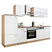 Respekta Composición de cocina (Ancho: 280 cm, Con dispositivos eléctricos, Blanco)
