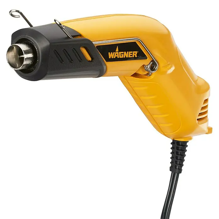 Wagner Pistola de aire caliente Furno 100 - 350 W, Rango de temperaturas: 230 °C - 360 °C - Pistola de calor Wagner amarilla con cable negro, ideal para quitar pintura y adhesivos.