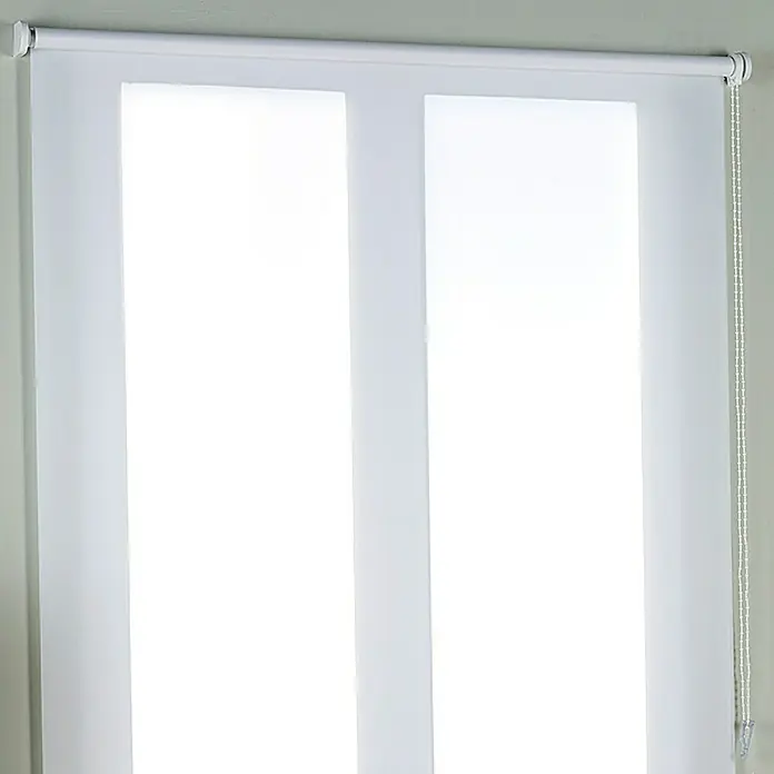 Estor enrollable Sama - An x Al: 150 x 250 cm, Blanco - Estores enrollables blancas con control de cadena para ventanas, control de luz y decoración interior.