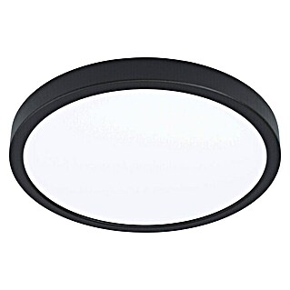 Eglo Okrugla stropna LED svjetiljka (Ø x V: 285 mm x 2,8 cm, Crno-bijele boje, Topla bijela)