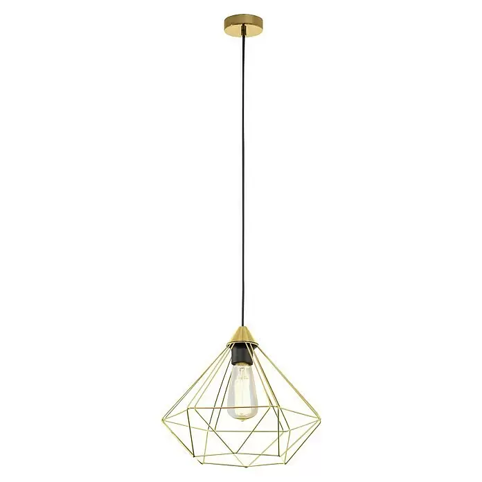 Eglo Pendelleuchte rund TARBES60 W, Ø x H: 325 mm x 110 cm, Messing-gebürstet, E27