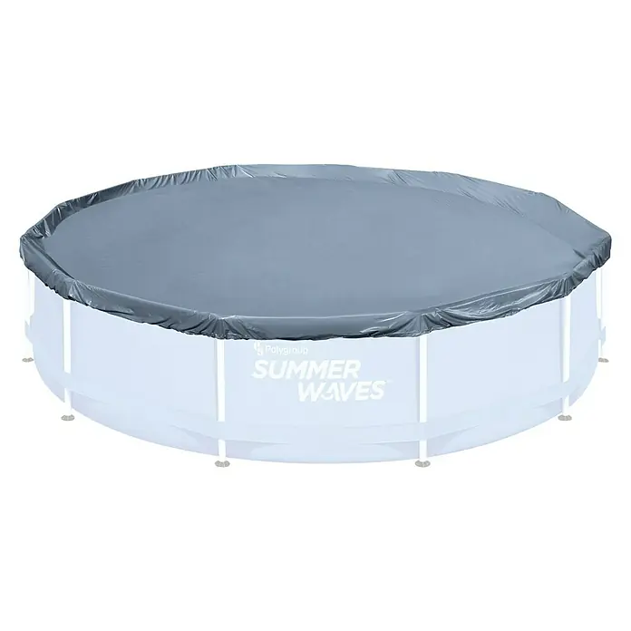 Piscina Frame Summerwaves - Ø x Al: 457 x 84 cm, Azul, 12.000 l - Cubierta para piscina Summer Waves: Protege tu piscina de residuos y hojas. Cubierta duradera para una experiencia de natación limpia y acogedora.