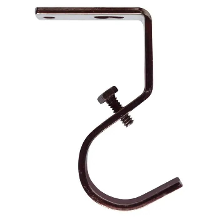 Soporte de techo para barra de cortina Ideas 28 - 7,6 x 1,6 x 5,4 cm, Diámetro: 28 mm, Montaje en el techo - Aquí hay un primer plano de una barra de cortina que se utiliza para colgar cortinas y cortinas, que sirve como decoración para el hogar.