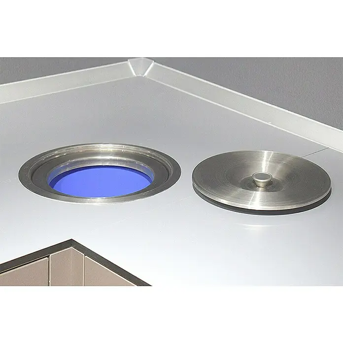 Papelera estándar encimera 8L - Plateado - Fregadero encastrado con tapa redonda, elegante y funcional. Perfecto para cocinas modernas, ofrece comodidad y fácil limpieza.