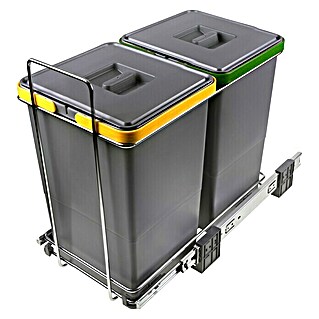 Sistema de separación de residuos Ecofil 12 + 12 L mod.30 (Gris, Plástico)