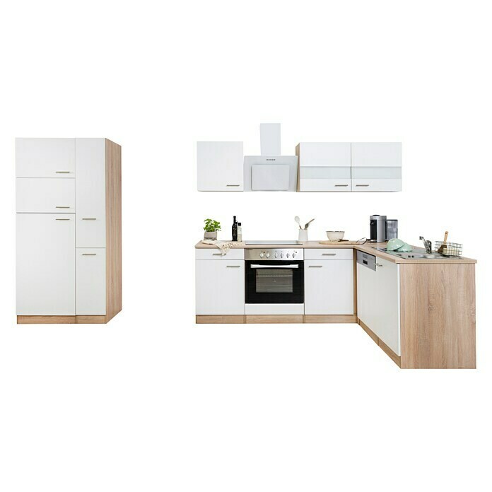 Respekta Cocina esquinera (172 x 310 cm, Blanco)