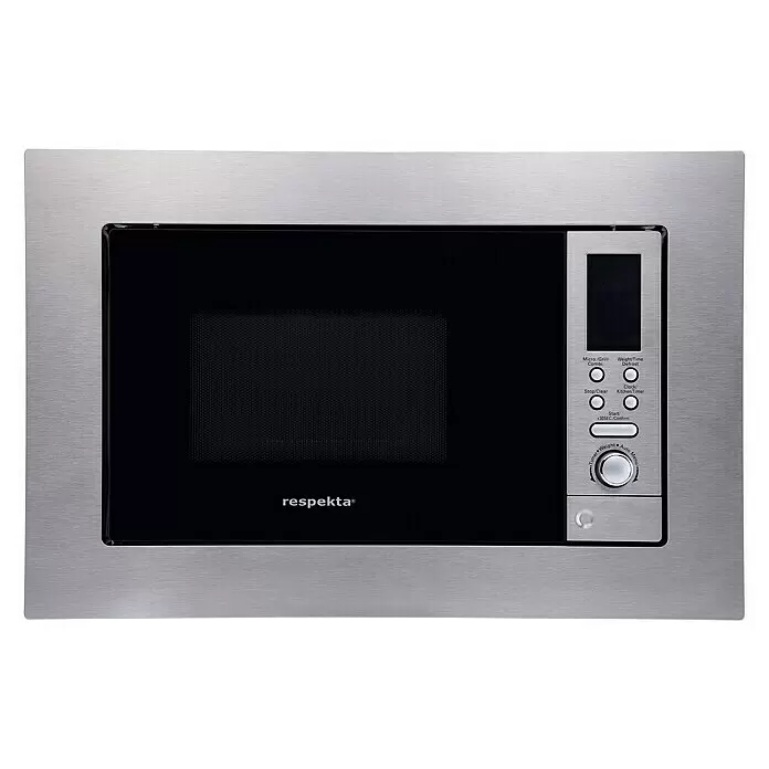 Respekta Einbau-Mikrowelle Nadia MW800 - Max. Leistung: 800 W, 20 l, Silber - Vorderansicht
