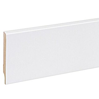 Plint Blokvormig Wit (240 cm x 12 mm x 100 mm, MDF)