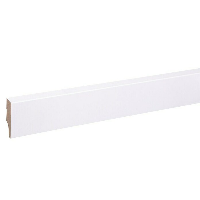 Plint Blok Wit RAL9003 (244 cm x 18 mm x 57 mm, MDF) | BAUHAUS