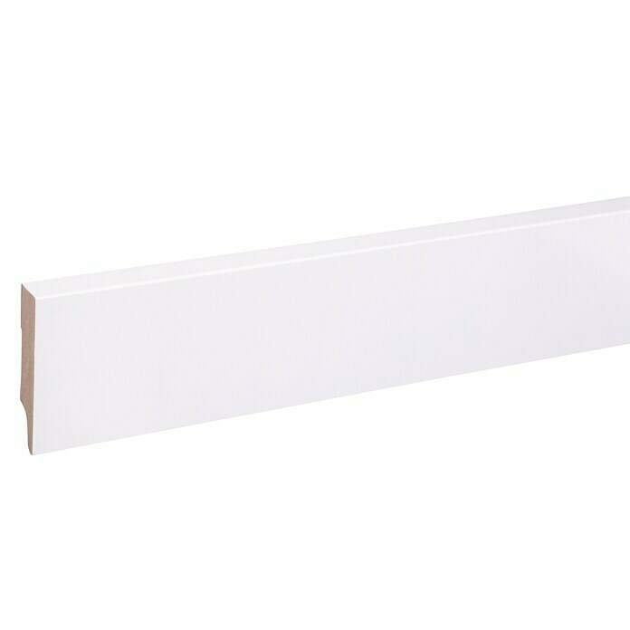 Plint Blok Wit RAL9003 (244 cm x 18 mm x 79 mm, MDF) | BAUHAUS