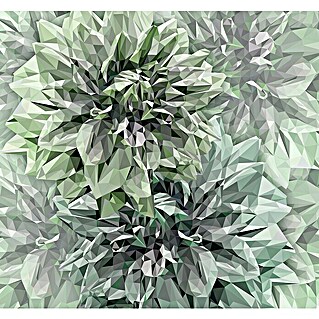 Komar Ink Fototapete Emerald Flowers (6 -tlg., B x H: 300 x 280 cm, Vlies)