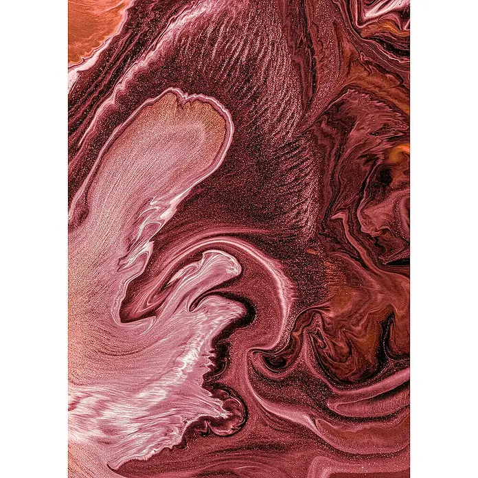 Komar Ink Fototapete Mélange4 -tlg., B x H: 200 x 280 cm, Vlies - Rosa-braune Marmorierung mit schimmernden Akzenten erzeugt eine luxuriöse und elegante Optik für Hintergründe und Texturen.
