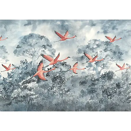 Komar Ink Fototapete Flamingos in the Sky