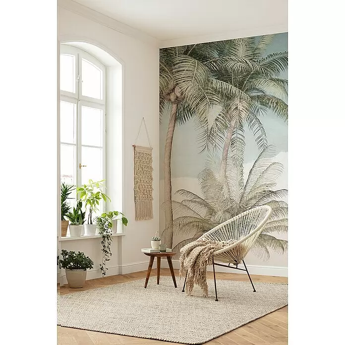 Komar Raw Fototapete Palm Oasis - 2 -tlg., B x H: 200 x 280 cm, Vlies - Stimmungsaufnahme