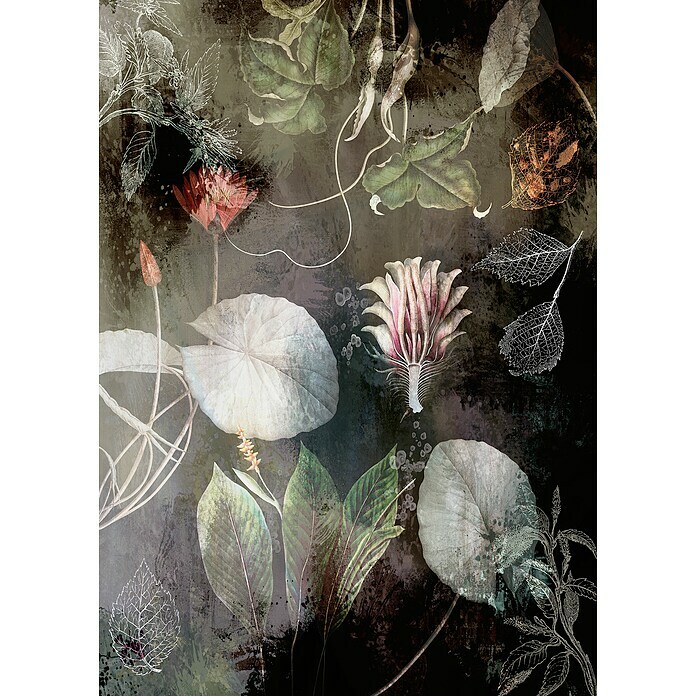 Komar Ink Fototapete Night Flowers (4 -tlg., B x H: 200 x 280 cm, Vlies) | BAUHAUS