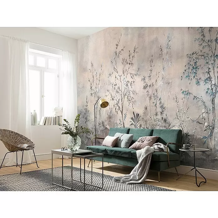 Komar Raw Fototapete Mandarin Morning - 18 -tlg., B x H: 900 x 280 cm, Vlies - Stimmungsaufnahme