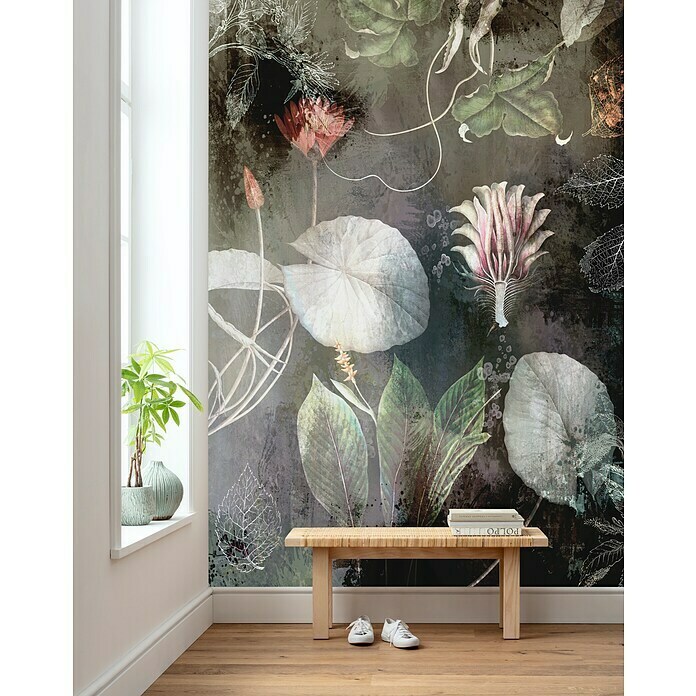 Komar Ink Fototapete Night Flowers (4 -tlg., B x H: 200 x 280 cm, Vlies) | BAUHAUS