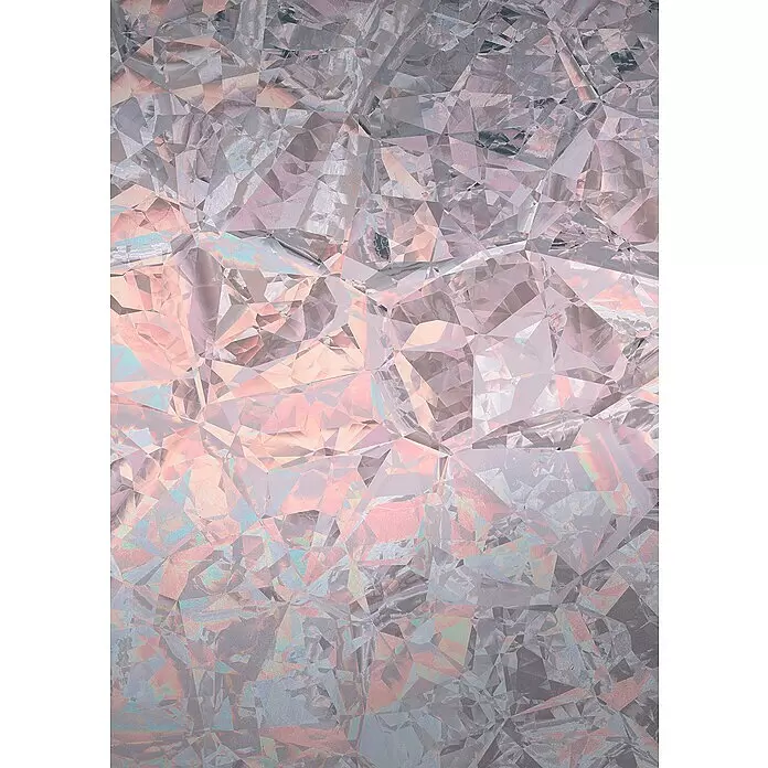 Komar Raw Fototapete Crystals - 4 -tlg., B x H: 200 x 280 cm, Vlies - Irisierende, facettierte Textur mit sanften Rosa- und Blautönen, die einen schimmernden Effekt erzeugt.