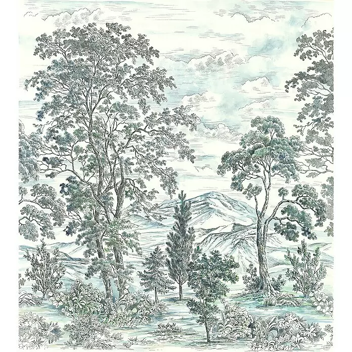 Komar Ink Fototapete Highland Trees5 -tlg., B x H: 250 x 280 cm, Vlies
